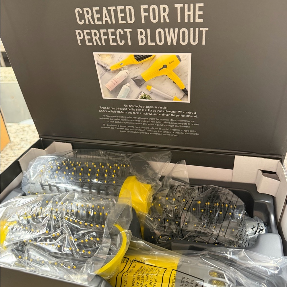 Drybar Vibrant Yellow Blow-Dryer Brush Kit